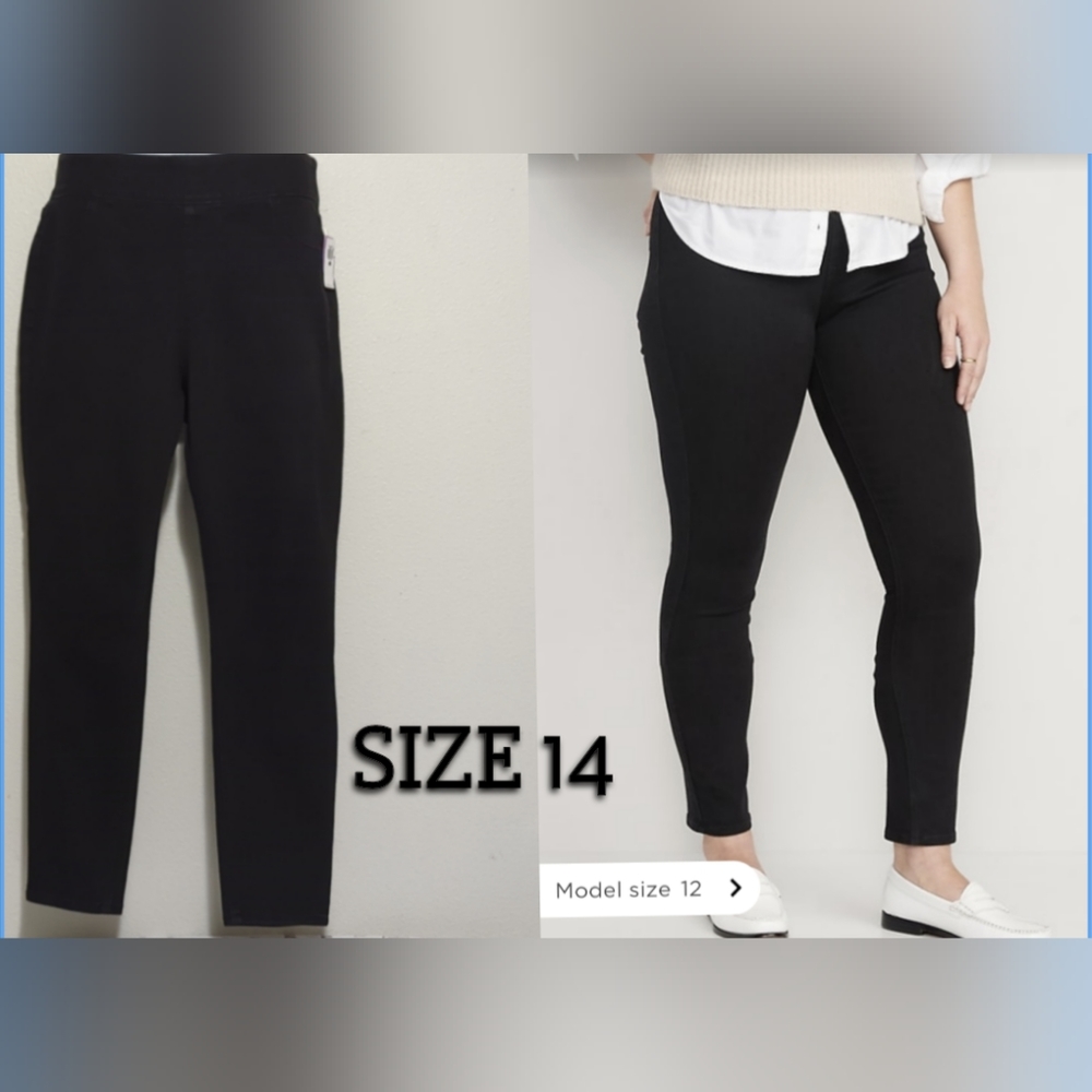 Old Navy Mid Rise Super Skinny Women's Black Jegging Size 14 NWT
